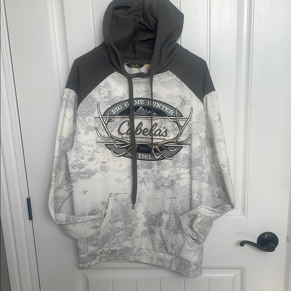 Cabela's Gray and Black Sweatshirts & Hoodies small